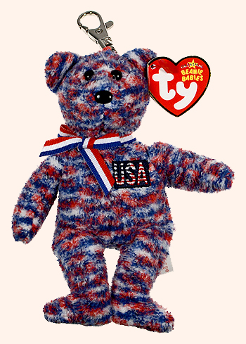 USA (key-clip) - bear - Ty Beanie Babies