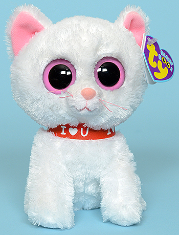 Cashmere (with Valentine's Day collar) - cat - Ty Beanie Boos