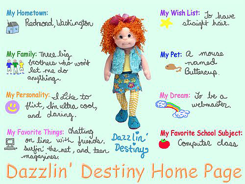 Dazzlin' Destiny bio from the Ty website
