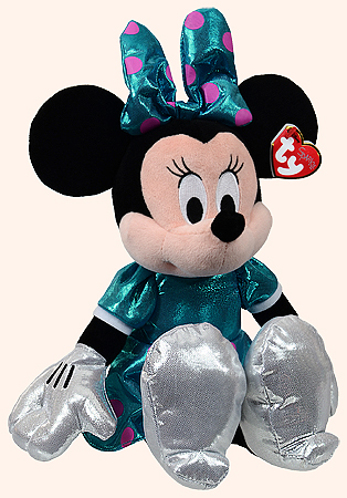 Minnie (teal dress, Disney Sparkle) - Ty Beanie Buddies
