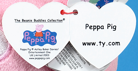 Peppa Pig (bedtime) - swing tag inside