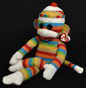 Socks the Sock Monkey (large, stripes) - Ty Beanie Buddies