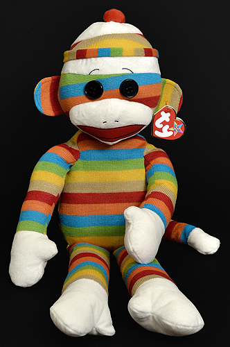 Socks the Sock Monkey (large, stripes) - Ty Beanie Buddies