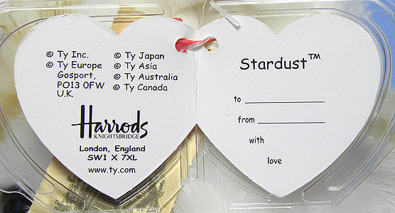 Stardust - bear - inside of swing tag