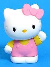 Hello Kitty (pink overalls, standing) - cat - Ty Puzzle Eraser