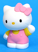 Hello Kitty (pink overalls, standing) - cat - Ty Puzzle Eraser