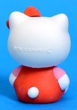 Hello Kitty (red overalls, sitting) - cat - Ty Japanese Puzzle Eraser