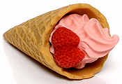 Wafflecone (strawberry) - Ty Beanie Puzzle Erasers