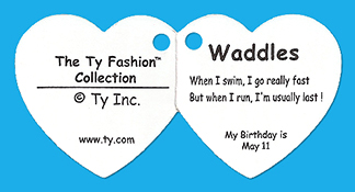 Ty Fashion 1st generation swing tag - inside