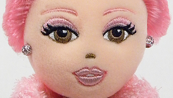 Sizzlin Sue (pink hair, version 2) close-up