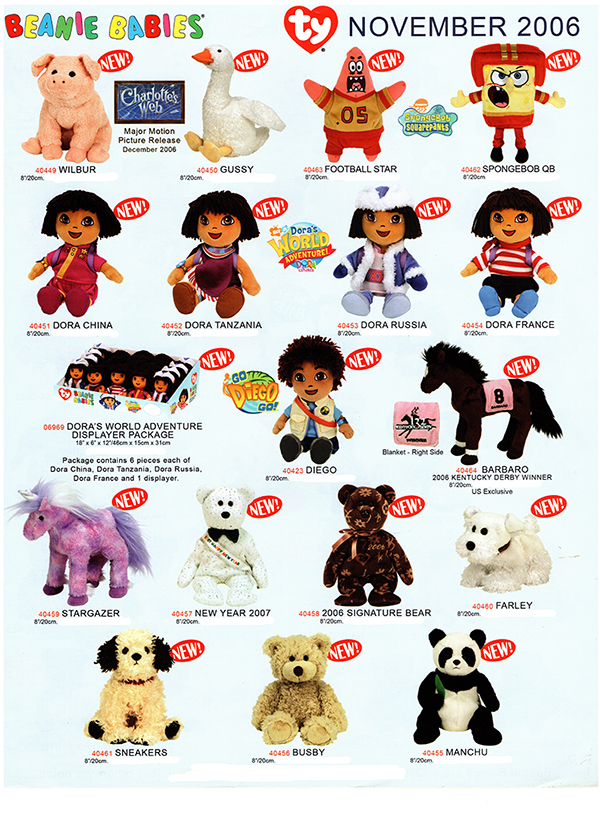 Ty retailer catalog - November 2006