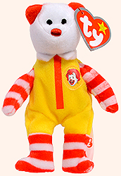 Ronald McDonald the Bear - Ty Teenie Beanie Babies - McDonalds promotion USA 2004