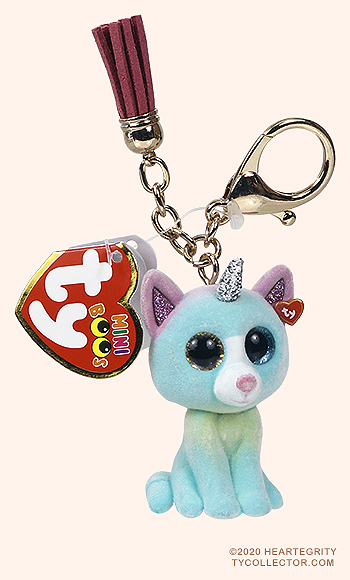 Heather (clip) - unicorn cat -  Ty Mini Boos