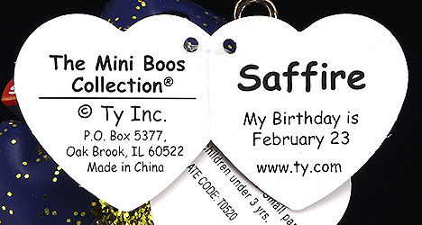 Saffire (clip) - swing tag inside