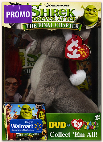 Shrek - Forever After DVD set with Donkey Beanie Baby - front