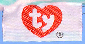 Pillow Pals 1996 tush tag - Korea - front