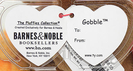 Gobble (2010 version) - swing tag inside