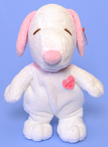 Snoopy (white with pink ears) - Beagle - Ty Pluffies