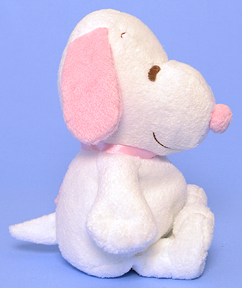 Snoopy (white with pink ears) - dog - Ty Pluffies