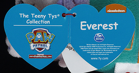 Everest (Paw Patrol) - swing tag inside