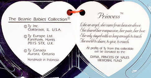 Made in Indonesia Princess swing tag (ST #3) - inside
