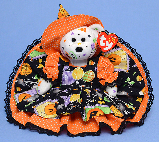 BOO To You - Ty Color Me Bear decorated by Tina Tate