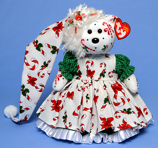 Candy Canes & Holly - Tina Tate decorated Ty bear