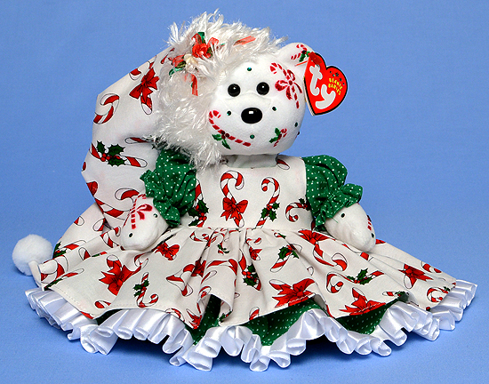 Candy Canes & Holly - Tina Tate decorated Ty bear