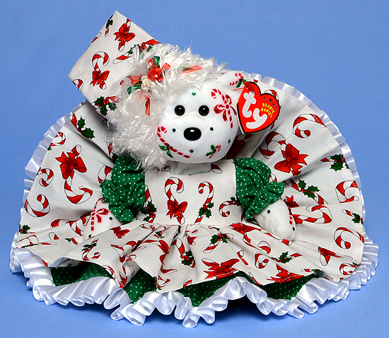 Candy Canes & Holly - Tina Tate decorated Ty bear