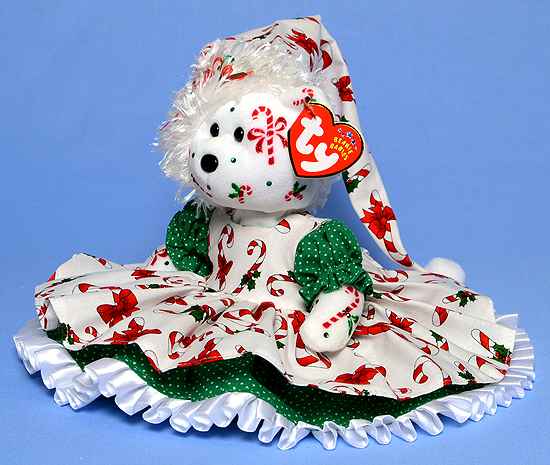 Candy Canes & Holly - Tina Tate decorated Ty bear