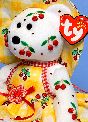 Country Summer Cherry - Tina Tate decorated Ty bear