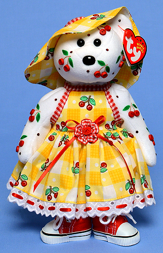 Country Summer Cherry - Tina Tate decorated Ty bear