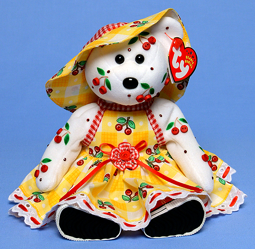 Country Summer Cherry - Tina Tate decorated Ty bear