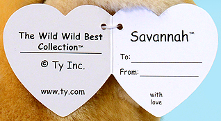 1st generation Ty Wild Wild Best swing tag - inside