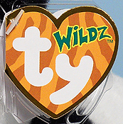 1st generation Ty Wildz swing tag - front